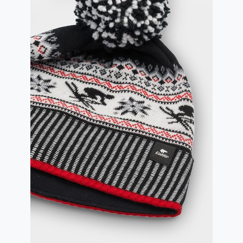 Wintermütze Eisbar Retroski Pompon black 2