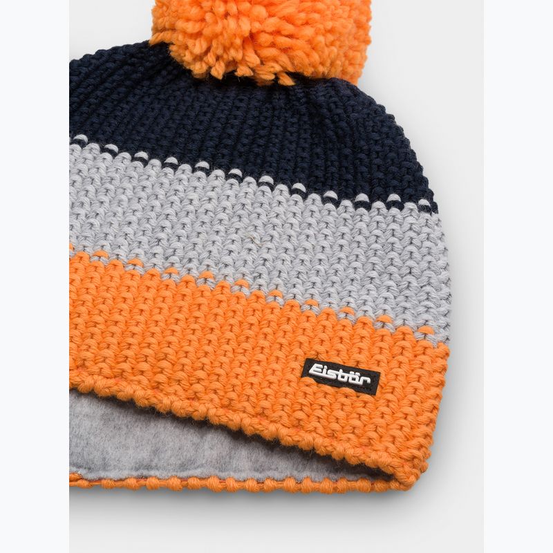 Kinder-Wintermütze Eisbar Star Pompon orange 2