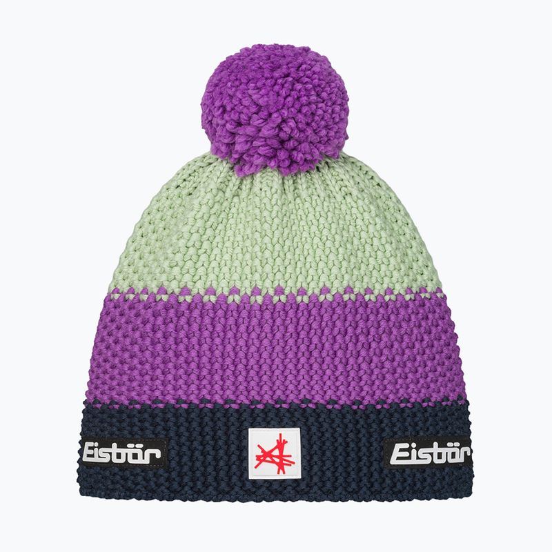 Kinder-Wintermütze Eisbar Stan Pompon SA purple