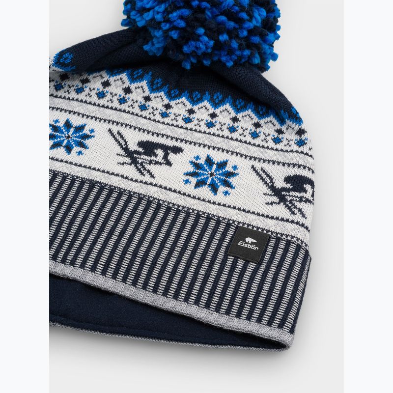 Wintermütze Eisbar Retroski Pompon navy 2