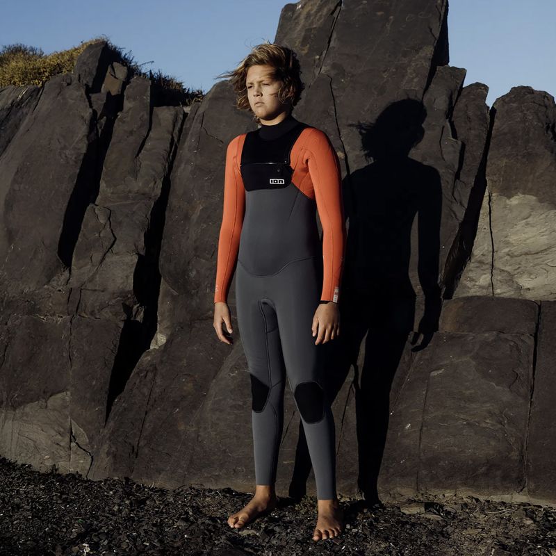 Surfanzug Kinder ION Capture 4/3 Front Zip Jr steel blue/red 5