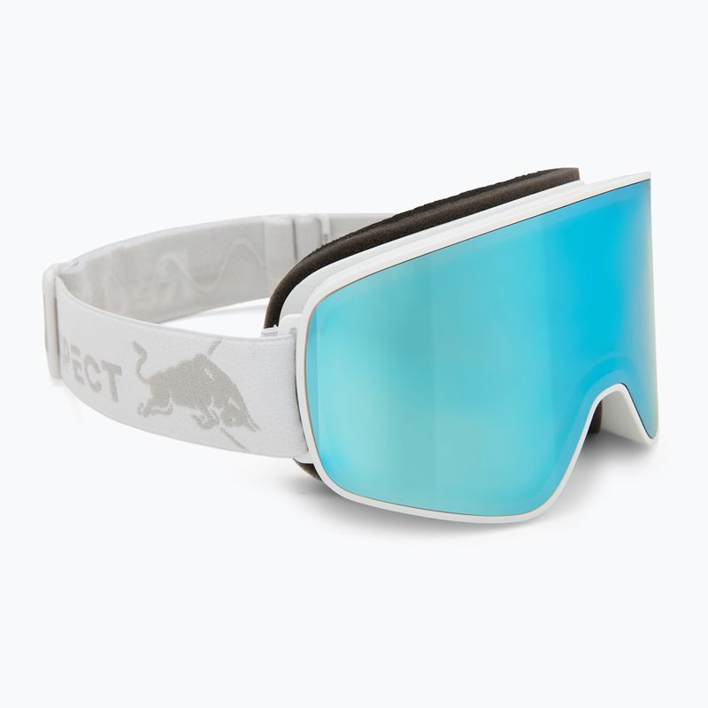 Skibrille Red Bull SPECT Rush white/ice blue snow/smoke with blue mirror