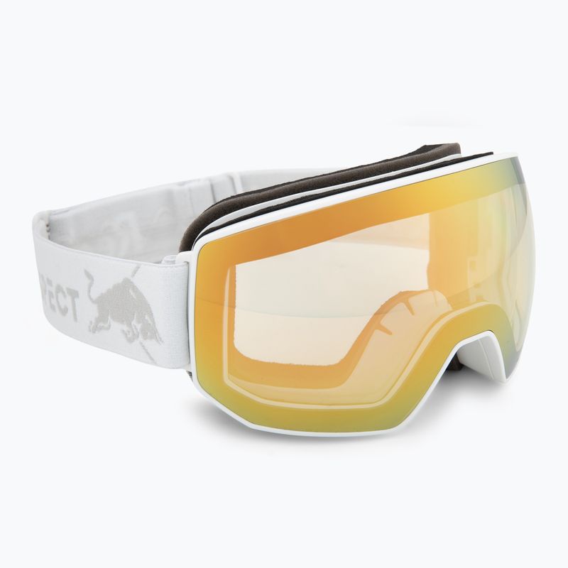 Skibrille Red Bull Spect Fink Photo matt white/brown with gold chrome x