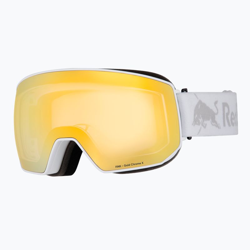 Skibrille Red Bull Spect Fink Photo matt white/brown with gold chrome x 2