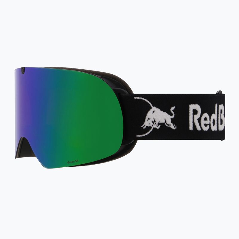 Skibrille Red Bull SPECT Rush matt black/brown with green mirror 2