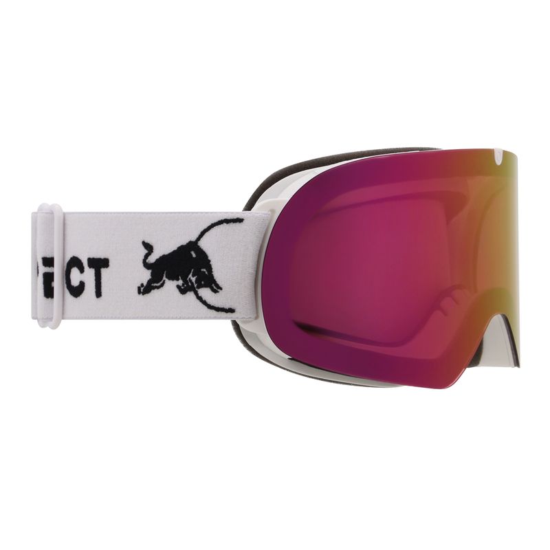 Skibrille Red Bull SPECT Rush matt white/red with pink purple mirror
