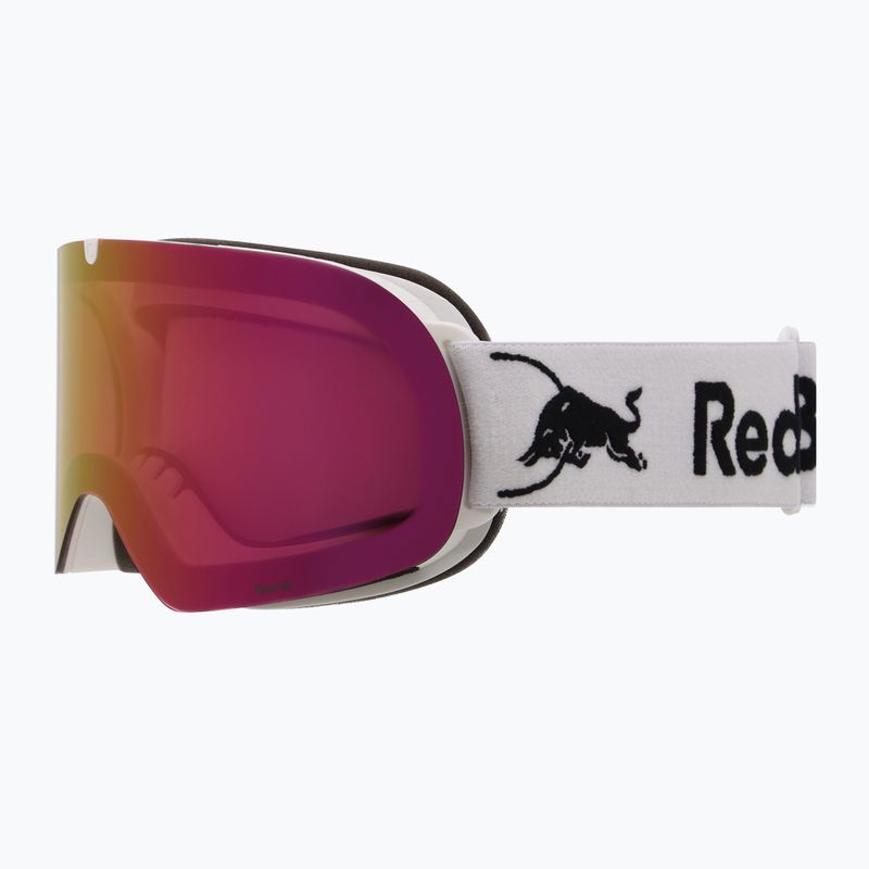 Skibrille Red Bull SPECT Rush matt white/red with pink purple mirror 2