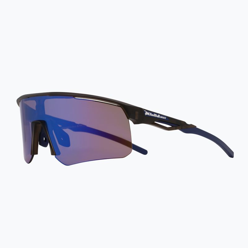 Red Bull SPECT Riddle grau/braun mit blauem Spiegel Sonnenbrille 3