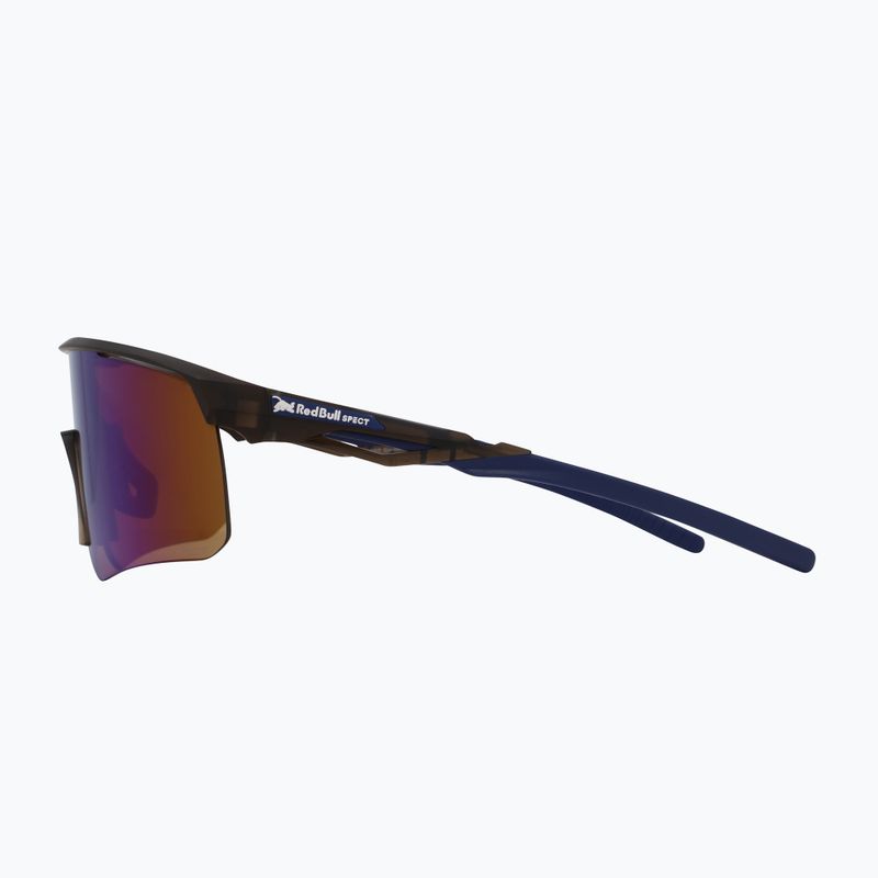 Red Bull SPECT Riddle grau/braun mit blauem Spiegel Sonnenbrille 5