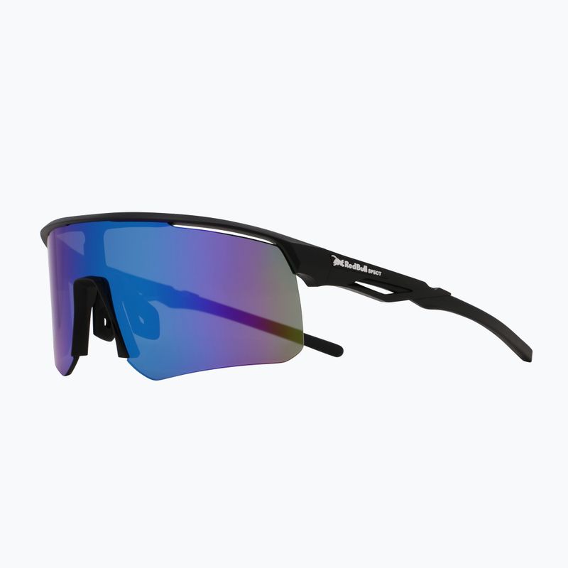 Red Bull SPECT Riddle schwarz/rauch mit lila grünem Spiegel Sonnenbrille 3