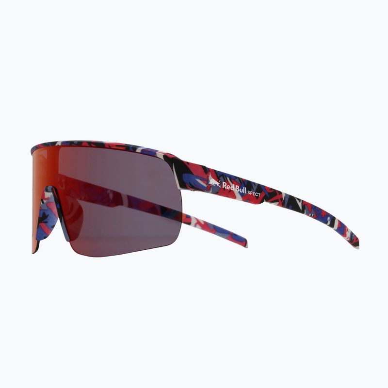 Sonnenbrille Red Bull SPECT Dakota matt blue-burgundy pattern/smoke red-purple mirror 3