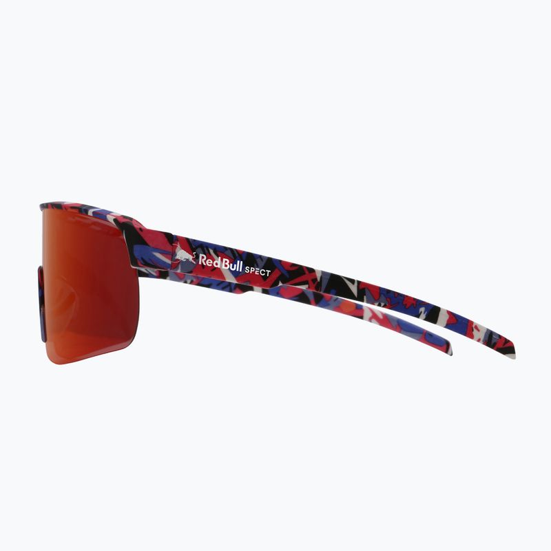 Sonnenbrille Red Bull SPECT Dakota matt blue-burgundy pattern/smoke red-purple mirror 4