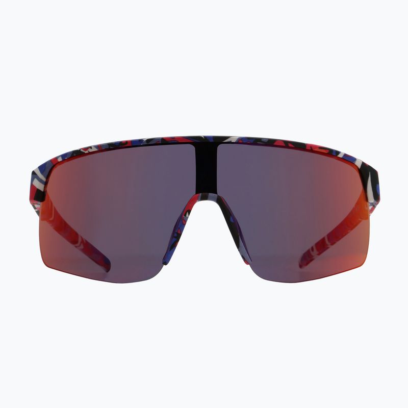 Sonnenbrille Red Bull SPECT Dakota matt blue-burgundy pattern/smoke red-purple mirror 5