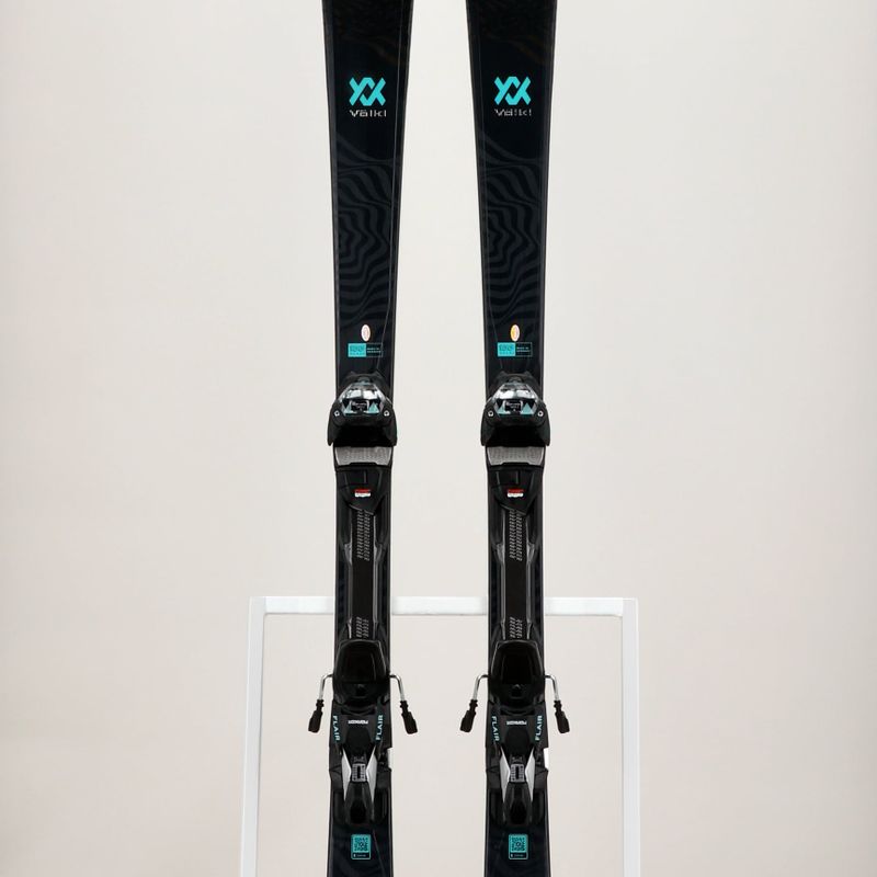 Damen-Abfahrtsski Völkl Flair SC Carbon + vMotion 11 ALU GW schwarz/teal/silber 10