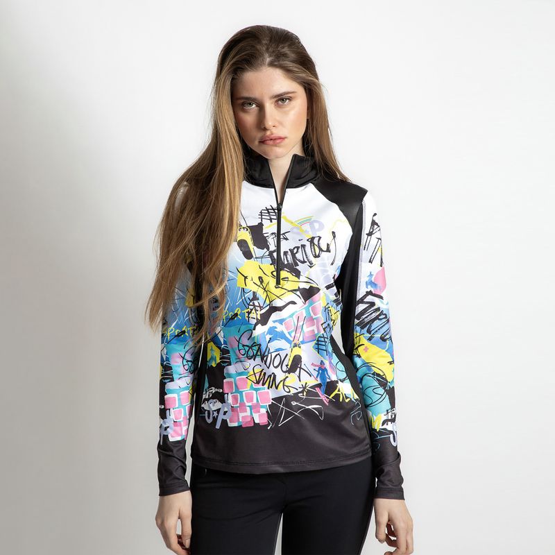 Damen Sweatshirt Sportalm Bonny Print schwarz 2