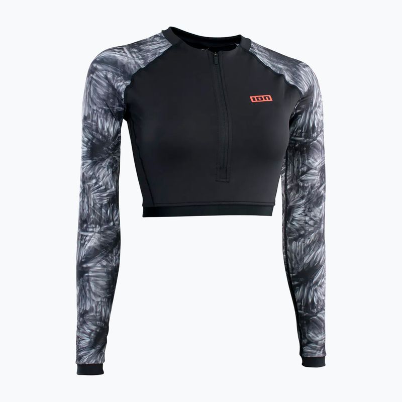 Damen UV-Shorty Langarm Schwimmanzug schwarz 3