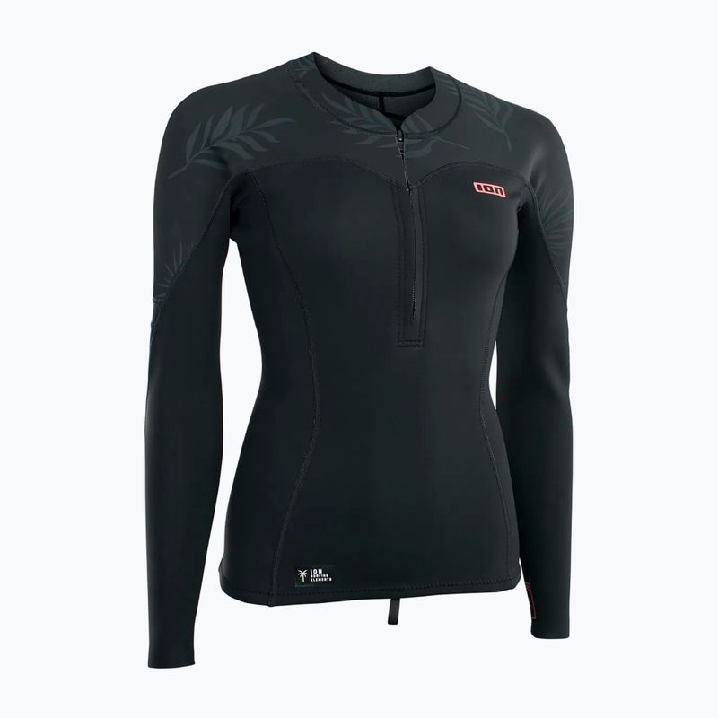Damen-Langarm-Schwimmshirt ION Neo Zip Top 1.5 schwarz 2