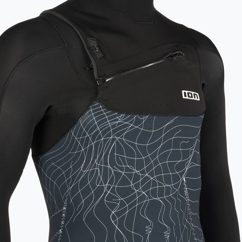 Men's ION Seek Core 3/2 mm Front Zip verzerrt schwarzer Neoprenanzug 4