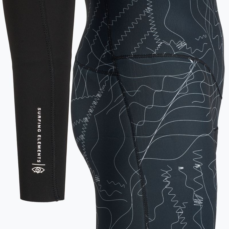 Men's ION Seek Core 3/2 mm Front Zip verzerrt schwarzer Neoprenanzug 5