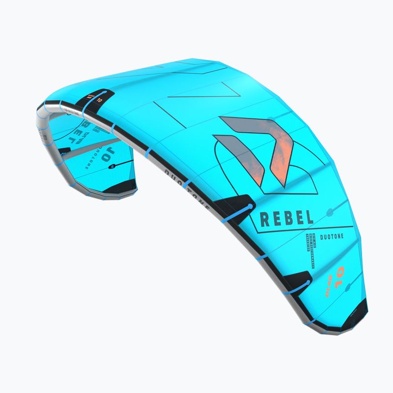 Kitesurf-Kite Duotone Rebel D/LAB Turquoise/Grey 2