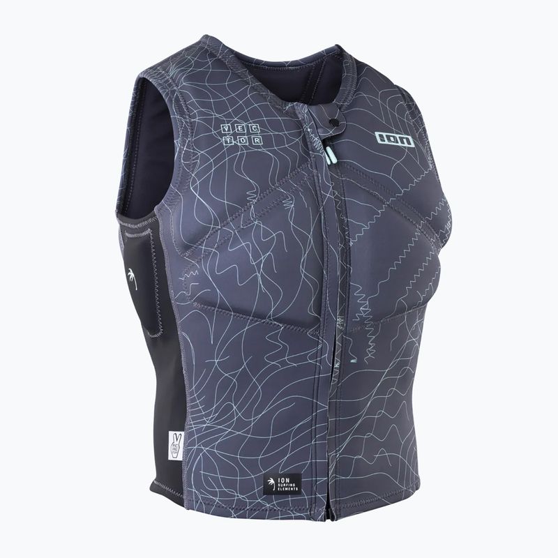 Schutzweste für Herren ION Vector Core Front Zip sage grey