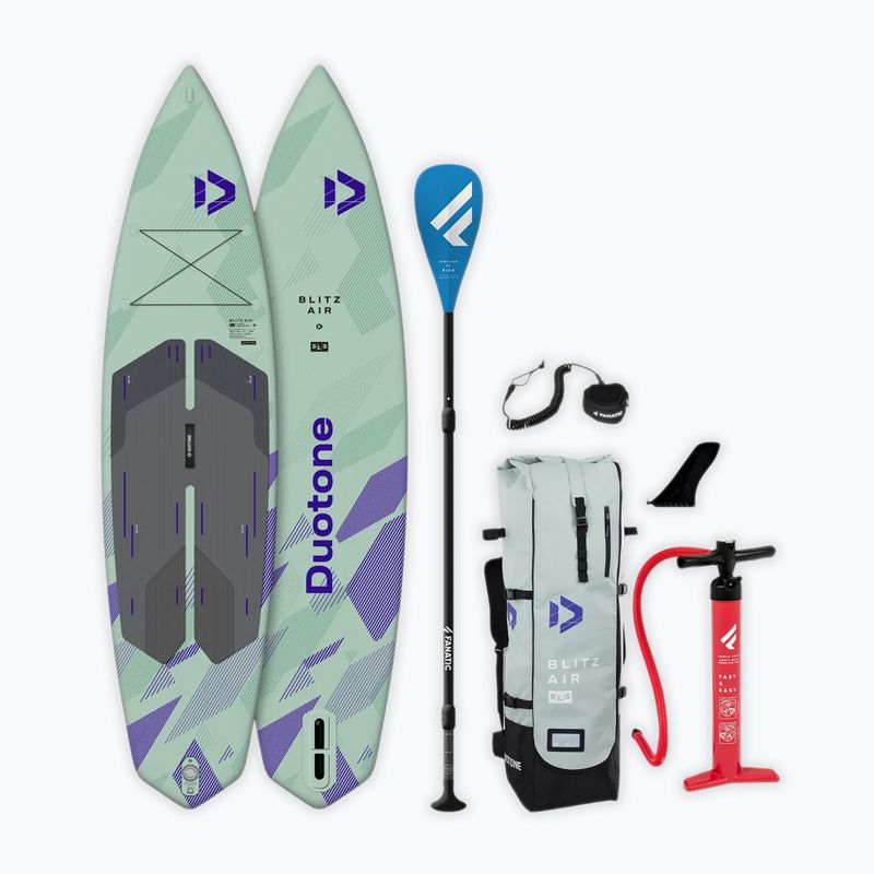 Aufblasbares Set SUP-Board DUOTONE iSUP Package Blitz Air SLS pale green