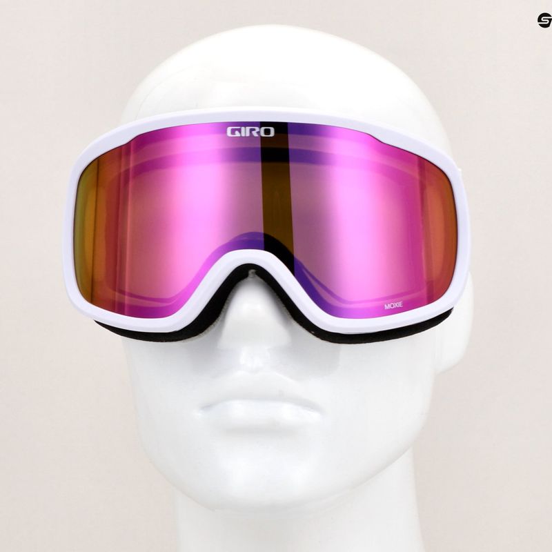 Damen-Skibrille Giro Moxie weißer Kern hell/bernsteinfarben/gelb 7