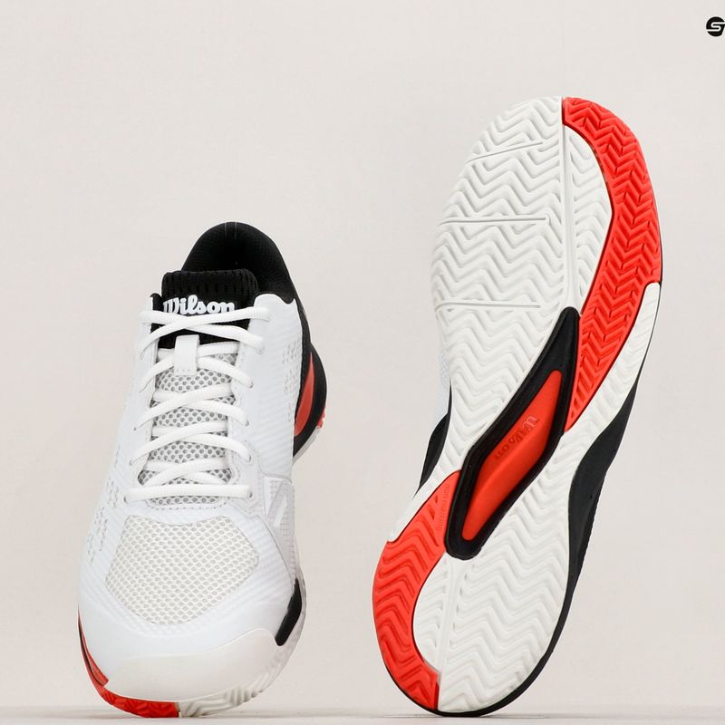 Herren Tennisschuhe Wilson Rush Pro Ace weiß/rot/mohnrot 12