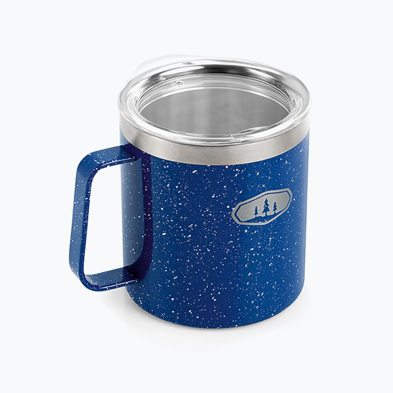 Thermobecher GSI Outdoors Glacier SS Camp Cup 444 ml blue speckle