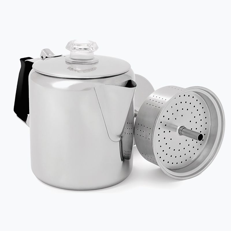 GSI Outdoors Glacier Stainless 6 Tasse Perc W/Silikon Griff poliert Wandern Cafe
