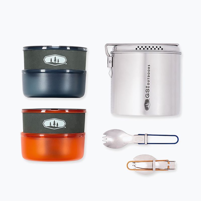 Set Touristengeschirr GSI Outdoors Glacier Dualist brushed stainless