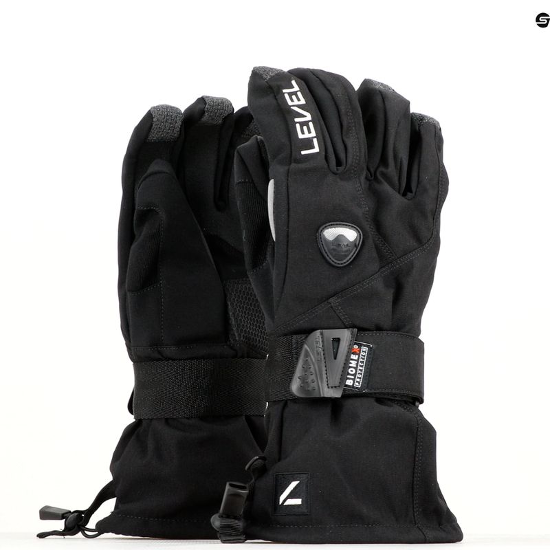 Herren Snowboard-Handschuhe Level Fly schwarz 1031 8