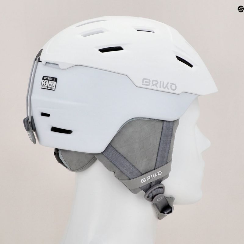 Briko Crystal X Damen-Skihelm matt perlweiß 8