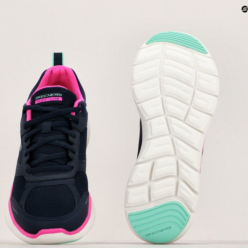 Damen SKECHERS Flex Appeal 5.0 Fresh Touch navy Leder/Mesh/Hot Pink/Mint Schuhe 8