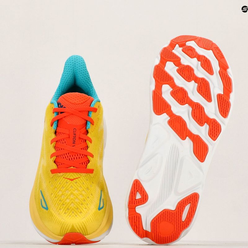 Herren Laufschuhe HOKA Clifton 9 Passionsfrucht/Mais 9