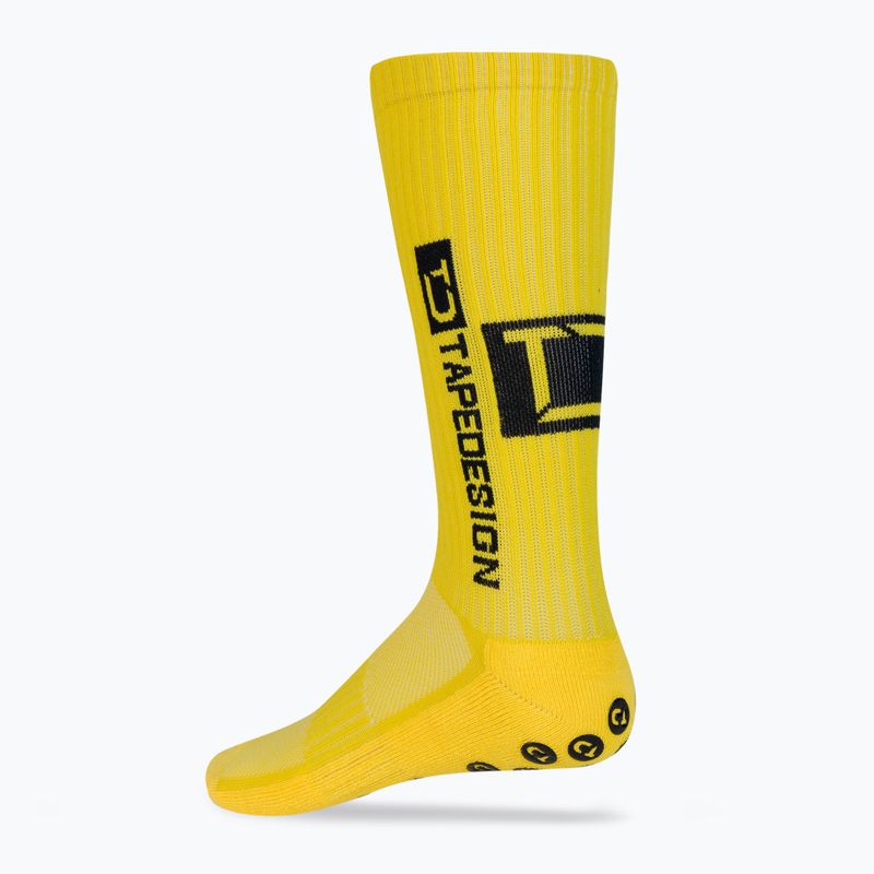 Herren Tapedesign Anti-Rutsch-Fußballsocken gelb 2