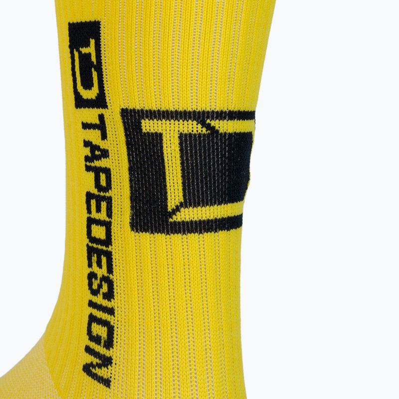 Herren Tapedesign Anti-Rutsch-Fußballsocken gelb 3