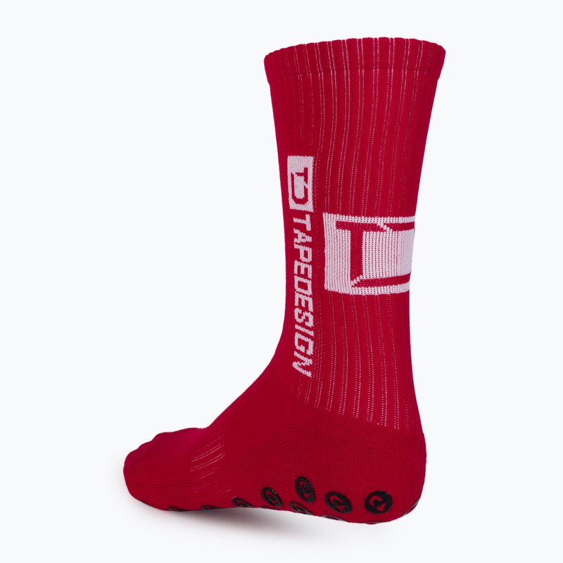 Herren Tapedesign Anti-Rutsch-Fußballsocken rot TAPEDESIGN RED 2
