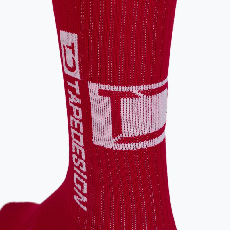 Herren Tapedesign Anti-Rutsch-Fußballsocken rot TAPEDESIGN RED 3