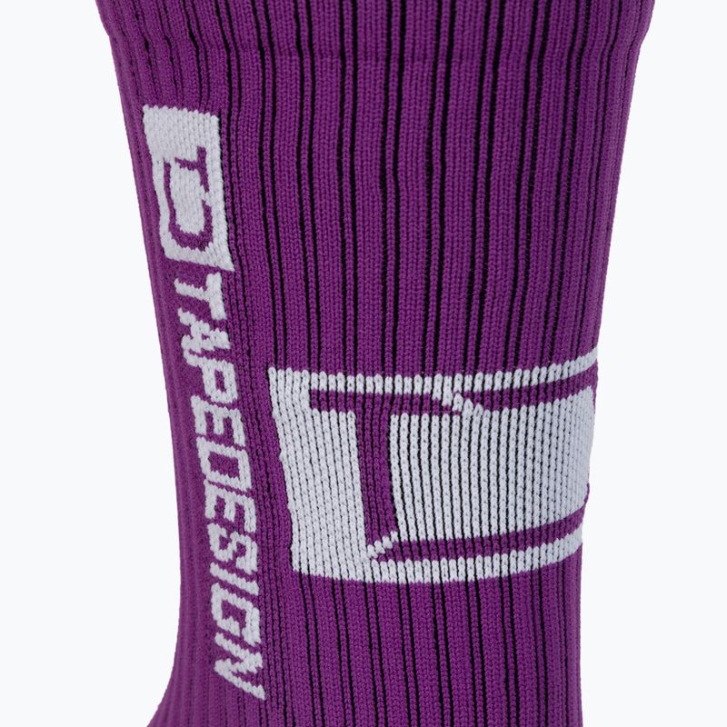 Herren Tapedesign Anti-Rutsch-Fußballsocken lila 5