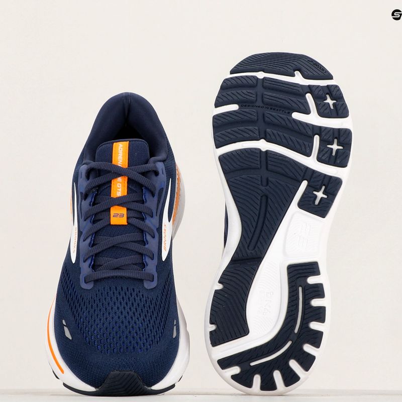 Brooks Adrenaline GTS 23 Herren Laufschuhe peacoat/ultramarine/orange 12