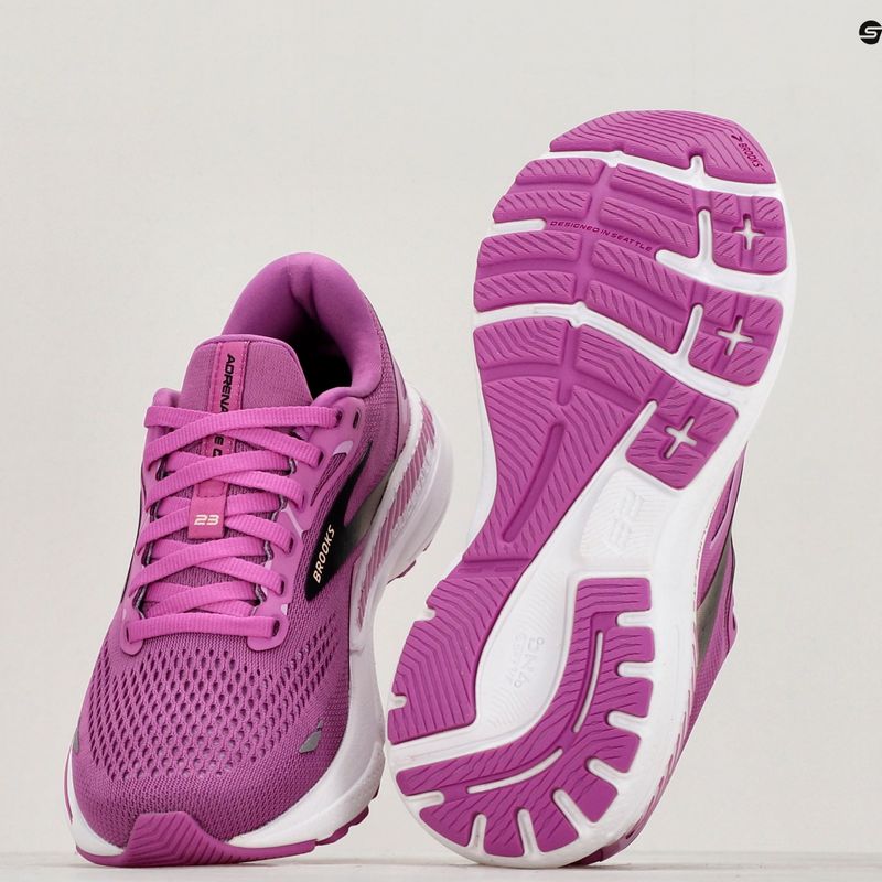 Brooks Adrenaline GTS 23 Orchidee/Schwarz/Lila Damen Laufschuhe 12