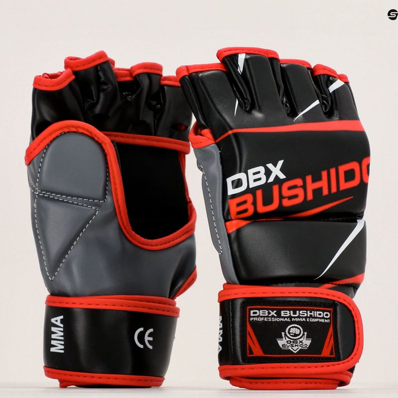 Bushido schwarz und rot MMA und Tasche Trainingshandschuhe E1V6-M 13