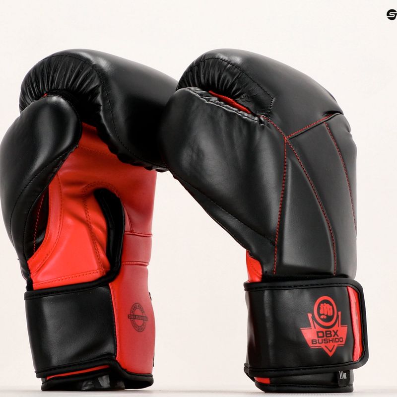 DBX BUSHIDO "Hammer - Rot" Muay Thai Boxhandschuhe schwarz/rot 19