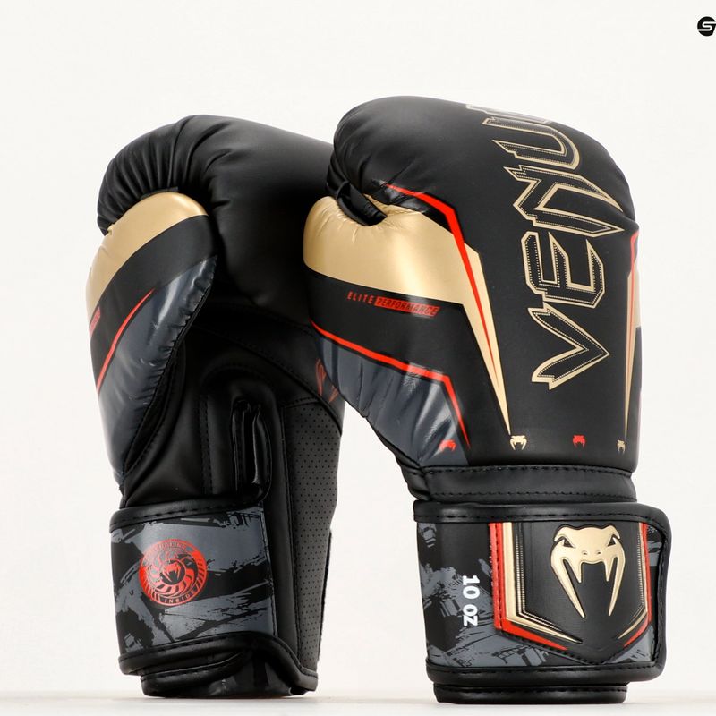 Venum Elite Evo schwarz/gold Boxhandschuhe 9