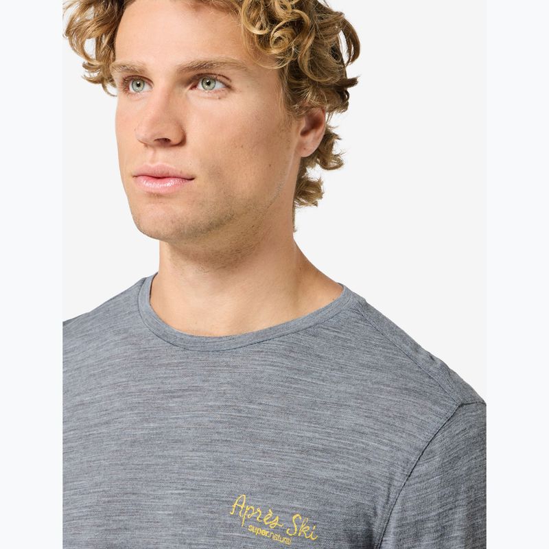 Longsleeve Herren super.natural Apres Ski cashmere grey melange/various 4