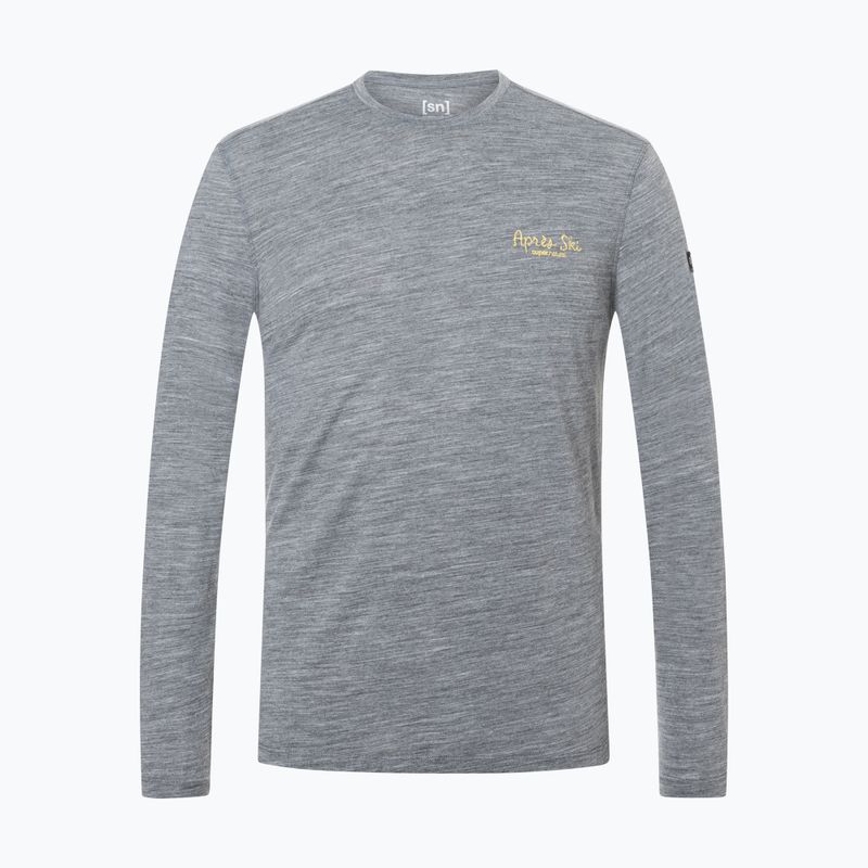 Longsleeve Herren super.natural Apres Ski cashmere grey melange/various 5