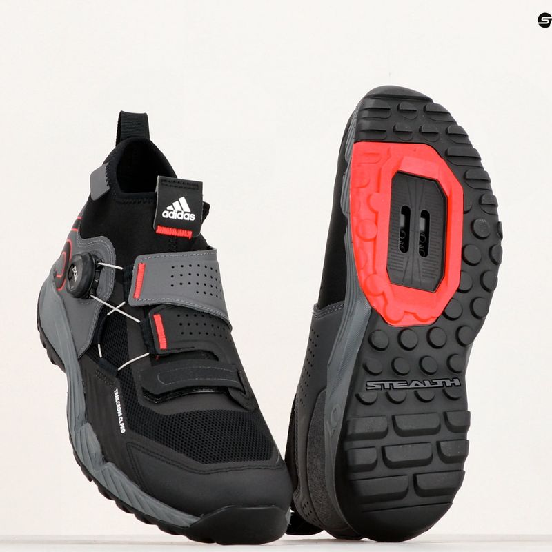 Herren MTB-Radschuhe adidas FIVE TEN Trailcross Pro Clip In grau fünf/schwarz/rot 13