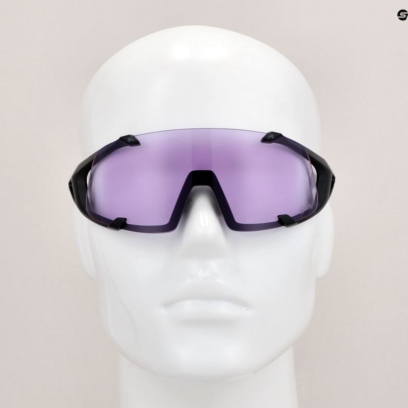Alpina Hawkeye Q-Lite V schwarz matt/lila Sonnenbrille 9