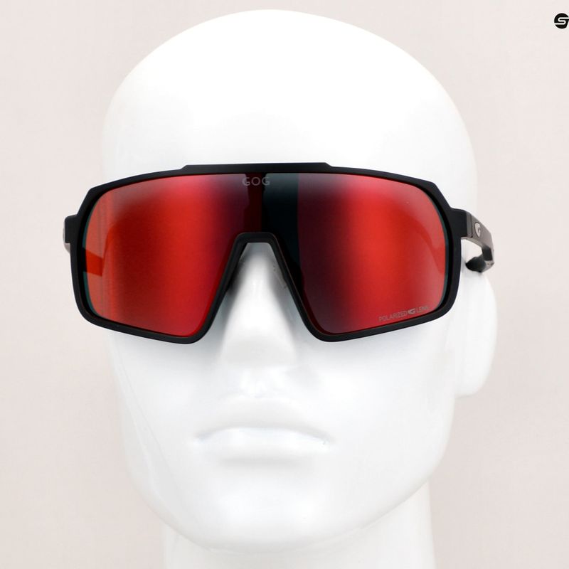 GOG Okeanos mattschwarze/polychromatische rote Sonnenbrille 7